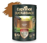 AOC24 5L Ducksback Paint - Garden Wood Treatment for Sheds, Fences & Furniture - Quick Dry Exterior Paint - Weatherproof Protection - Non-Drip, Low VOC - 10m²/L Coverage (Autumn Gold, 5L)