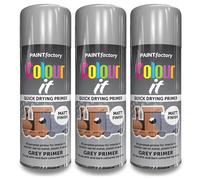 AOC24 - All Purpose Grey Primer Spray Paint 400ml - Quick Drying Primer Matt Finish - Aerosol Can Use On Metal, Plastic, Wood Grey Paint - Interior & Exterior Top Coat Grey Primer Spray Paint (3)