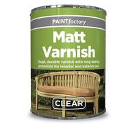 AOC24 - All Purpose Varnish Paint Tin 300ml - Gloss, Matt, Yacht Clear Finish Paint - Tough, Durable Varnish Tin - Interior & Exterior Application - Use On Concrete, Metal & Wood (Matt Varnish)