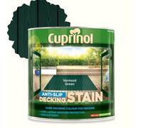 AOC24 Anti Slip Decking Stain 2.5L & 5L - Water-Based Exterior Wood Finish with Mould Protection, Anti-Slip Micro Beads, Algae Resistant, Fast Drying, Rich Colour (Vermont Green, 2.5 Litre)
