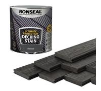 AOC24 - Decking Stain Paint Charcoal 2.5L - Slip Resistant Ultimate Protection - Use On Exterior Hardwood Softwood Paint - Protects from Scuffs, Scratches and Foot Traffic