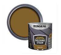 AOC24 - Decking Stain Paint Country Oak 2.5L - Slip Resistant Ultimate Protection - Use On Exterior Hard/Wood Softwood Paint - Protects from Scuffs, Scratches and Foot Traffic