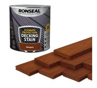 AOC24 - Decking Stain Paint Mahogany 2.5L - Slip Resistant Ultimate Protection - Use On Exterior Hardwood Softwood Paint - Protects from Scuffs, Scratches and Foot Traffic