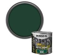 AOC24 Direct to Metal Paint - Gloss/Matt/Satin Finish - Garden Exterior Metal Surface Paint, No Primer Needed - Water-Based, Rust-Proof for Gates, Railings - Tough Durable, (Rural Green Satin, 250ml)