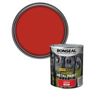 AOC24 Direct to Metal Paint - Gloss/Matt/Satin Finish - Garden Exterior Metal Surface Paint, No Primer Needed - Water-Based, Rust-Proof for Gates, Railings - Tough Durable, (Chilli Red Gloss, 750ml)