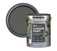 AOC24 Garden Fence Paint 2.5l - Multi-Surface Exterior Paint for Wood, Brick, Metal, Stone & Terracotta - Waterproof, Resists Fading, Matt Finish for Sheds, Fences, Garden furniture Charcoal Grey