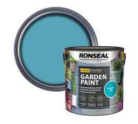 AOC24 Garden Fence Paint 2.5l - Multi-Surface Exterior Paint for Wood, Brick, Metal, Stone & Terracotta - Waterproof, Resists Fading, Matt Finish for Sheds, Fences, Garden Furniture Summer Sky