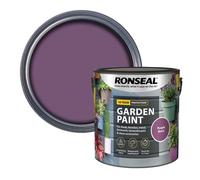 AOC24 Garden Fence Paint 2.5l - Multi-Surface Exterior Paint for Wood, Brick, Metal, Stone & Terracotta - Waterproof, Resists Fading, Matt Finish for Sheds, Fences, Garden Furniture Purple Berry