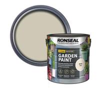 AOC24 Garden Fence Paint 2.5l - Multi-Surface Exterior Paint for Wood, Brick, Metal, Stone & Terracotta - Waterproof, Resists Fading, Matt Finish for Sheds, Fences, Garden Furniture White Ash
