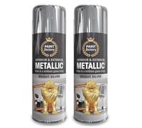 AOC24 - Metallic Bright Silver Spray Paint 400ml - Multipurpose Spray Paint Silver - Gloss Finish Silver Spray Paint - Use On Metal, Wood, Plastic Furniture Spray Paint - for Interior & Exterior (2)