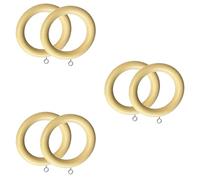 AOC24 - Pack of 6 Wooden Curtain Rings - Hanging Sliding Wood Rings for 28mm Dia Pole - Wooden Curtain Rings, For Curtain Drapery Rings - Home Office Classic Curtain Rings (Lightash)