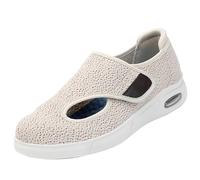 Aocase Bunion Shoes for Women Diabetic Mens Shoe Swollen Feet Easy Top with Extra Wide Fit Trainers Men Walking Slippers,Beige,47 EU