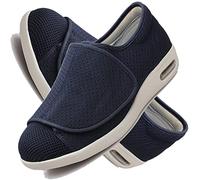 Aocase Diabetic Arthritis Swollen Footwear Women Diabetic Shoes Adjustable Closure Edema Shoes Extra Wide Walking Memory Foam Slippers Mesh Breathable Lightweight Walking Sneakers,Blue,37 EU