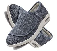 Aocase Diabetic Arthritis Swollen Footwear Women Diabetic Shoes Adjustable Closure Edema Shoes Extra Wide Walking Memory Foam Slippers Mesh Breathable Lightweight Walking Sneakers,Dark Grey,48 EU