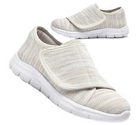 Aocase Diabetic Edema Shoes Womens Swollen Feet Adjustable Large Size Walking Shoes Extended Widths Lightweight Walking Sneakers Foot Swelling Non-Slip Shoes,Beige,44/270mm