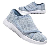 Aocase Diabetic Edema Shoes Womens Swollen Feet Adjustable Large Size Walking Shoes Extended Widths Lightweight Walking Sneakers Foot Swelling Non-Slip Shoes,Blue,44/270mm