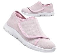 Aocase Diabetic Edema Shoes Womens Swollen Feet Adjustable Large Size Walking Shoes Extended Widths Lightweight Walking Sneakers Foot Swelling Non-Slip Shoes,Pink,44/270mm