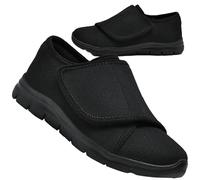 Aocase Diabetic Edema Shoes Womens Swollen Feet Adjustable Large Size Walking Shoes Extended Widths Lightweight Walking Sneakers Foot Swelling Non-Slip Shoes,Black,38/240mm