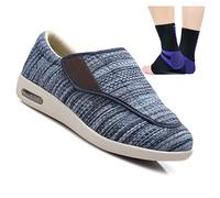 Aocase Diabetic Shoes for Swollen Feet Elder Shoes Men Women Swollen Feet Obese Shoes Extra Wide Health Shoes Preventive Shoes Orthopedic Walking Shoes for Arthritis Swollen,Light blue,44.5 EU