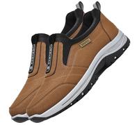 Aocase Diabetic Trainers for Men Extra Wide Fitting Walking Shoes Mens Trainers Running Shoes Sport Outdoor Fitness Sneakers Lightweight Casual Jogging Shoes,Brown,42/260mm