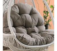 Aocase Egg Chair Cushion,Waterproof Sun-Resistant Hanging Egg Chair Cushion Swing Egg Chair Replacement Cushion,Wicker Rattan Hanging Seat for Indoor/Outdoor Patio Garden Rattan Furniture,Dark gray