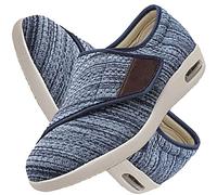 Aocase Men Women's Diabetic Walking Shoes Diabetic Arthritis Swollen Footwear Breathable Mesh Supportive Sneakers Lightweight Adjustable Strap Plantar Fasciitis Slippers,Light Blue,41 EU