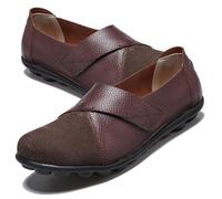 Aocase Shoes for Arthritis in the Feet Slippers Orthopedic PU Leather Diabetic Shoes for Women Orthopedic Shoes for Women Extra Large Shoes,Coffee,44/270mm