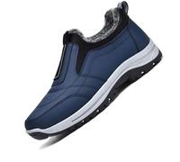 Aocase Slip On Trainers Men Winter Warm Wide Fit Comfy Trainers Non-Slip Orthopedic Shoes Lightweight Casual Jogging Shoes Waterproof Walking Shoes For Men Plantar Fasciitis Shoes,Blue,43/265mm