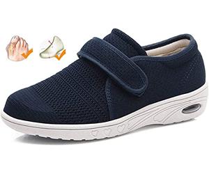 Aocase Womens Edema Shoes Mesh Breathable Lightweight Walking Sneakers Air Cushion for Diabetic,Elderly,Swollen Feet, Plantar Fasciitis,C,39EU