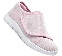 Aocase Womens Extra Wide Fit Diabetic Shoes Easy Close Orthopedic Slippers Easy Close Orthopedic Slippers Adjustable Slip On Walking Sneakers for Swollen Feet Plantar Fasciitis,Pink,41/255mm