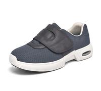 Aocase Womens Orthopedic Trainers for Arthritis in the Feet Adjustable Memory Foam Slippers Extra Wide Shoes Diabetic Edema Swollen,Grey,37 EU