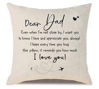 Aocaso Dear Dad Even When I'm Not Close By I Want You to Know I Love And Appreciate You Always Cushion Covers for Dad Father Daddy from Daughter Son Dad Birthday Father's Day (dear dad)