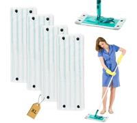 AOCDGDEZQ 4 Pack Microfiber Mop Pad Compatible with Leifheit Clean | Washable Microfiber Replacement Covers for Hard Floors Clean Twist XL Micro Duo 4 Pack