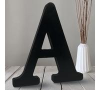 AOCEAN 10 inch Black Wood Letter 'A' for Crafts, Decoration, Learning Alphabet