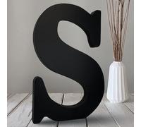 AOCEAN 10 inch Black Wood Letter 'S' for Crafts, Decoration & Learning