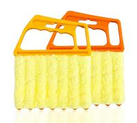 AOCEAN 2 Pcs Blind Cleaner Duster Tool 7-Finger Dusting Cleaner Tool for Window & Air Conditioner Handheld Mini Duster Brush for Wood Blinds Dust Dirt