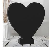 AOCEAN 8 Inch Black Wood Letters, Unfinished Wood Letters for Wall Decor Decorative Standing Letters Slices Sign Board Decoration for Craft Home Party Projects (Love)