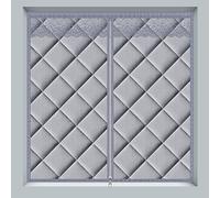 Aocet Home Thermal Insulated Window Curtain for Winter Heavy Duty Windproof Cold-resistant Cotton Thicken Curtains with Zipper, Keeps the Cold Out, Easy to Install and Remove