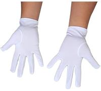 AOCGDDS 2 Pairs White Cotton/Nylon Marching Gloves,White Gloves Fancy Dress,Stitched Glove,Formal Tuxedo Honor Guard Parade Glove, for Catering, Marching band,Santa