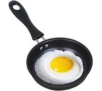 AOCGDDS Non Stick Mini Pan for One Egg,12 cm / 4.7 inch Portable Mini One Egg Non Stick Frying Pan with a Heat Resistant Handle Suitable for Gas Stove Induction Hob(Black)