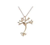 AOCHEE Vintage Imitation Anatomical Human Neuron Brain Nerve Cells Science Pendant Necklace Biological Jewelry, 1*1.45"/2.7*3.7cm, Metal, No Gemstone