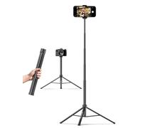 AOCHUAN 155cm Lightweight Extendable Phone Tripod for iPhone, Adjustable 14.5"-60.1" Photography Phone Stand, Portable & Stable Travel Tripod for Smartphone, Video Recording, Live Streaming