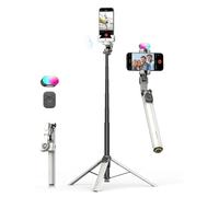 AOCHUAN 70.9” Auto-Open 3-Axis Smartphone Gimbal for iPhone & Android, AI Face Tracking Phone Stabilizer (No App Needed) w/Magnetic Remote, 360° Rotating Gimbal, RGB Light & Built-in Tripod, M3PRO