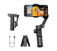 AOCHUAN Gimbal Stabilizer for iPhone Gimbal, Smartphone w/Focus Wheel Face/Object Tracking for iPhone 16 15 Pro Max/Android Foldable 3-Axis Handheld Phone Stabilizer for Video Recording -Smart XE