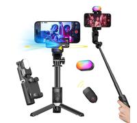 AOCHUAN Gimbal Stabilizer for Smartphone, 4 in 1 Phone Gimbal w/360° Rotation for iPhone/Andriod Sefie Stick Tripod w/Auto Face Tracking and Wireless Remote for TiK Tok YouTube Vlogging-M1 Pro Black
