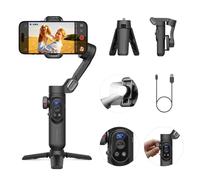 AOCHUAN Gimbal Stabilizer for Smartphone, Gimbals w/Wireless Charging iPhone Gimbal for iPhone 15 Pro Max/Android 3-Axis Handheld Phone Stabilizer for Video Recording Face Tracking-Smart X Pro
