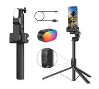 Aochuan M2 Pro Smartphone Gimbal, Video Stabilizer, Selfie Stick & Tripod, AI Body Tracking, Magnetic Light, Portable & Foldable iPhone Android Gimbal for Vlogging, YouTube, Tiktok & Instagram Videos