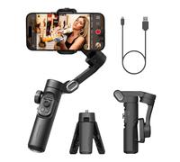 AOCHUAN Phone Gimbal Stabilizer 3-Axis Smartphone Foldable Handheld Gimbal for iPhone with Focus Wheel TikTok YouTube Vlog Stabilizer for iPhone16 15 14 13 12 Pro Max Android, AOCHUAN Smart XE