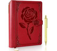Aocii leather Journal for Women, A5 lined Daily Journal Notebook, Beautiful Journaling for Writing, Hardcover Vintage Travel Journals, 240 Pages/120 Sheets, Pen included