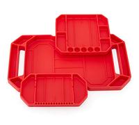 Aocoom 3pcs Large Non-Slip Flexible Silicone Tool Tray, Mechanic Tool Mat, Tool Organizer, Tool Storage, Tool Holder, Grip Mats, No Magnets, Christmas Day Gift for Men, Father’s Day Gift